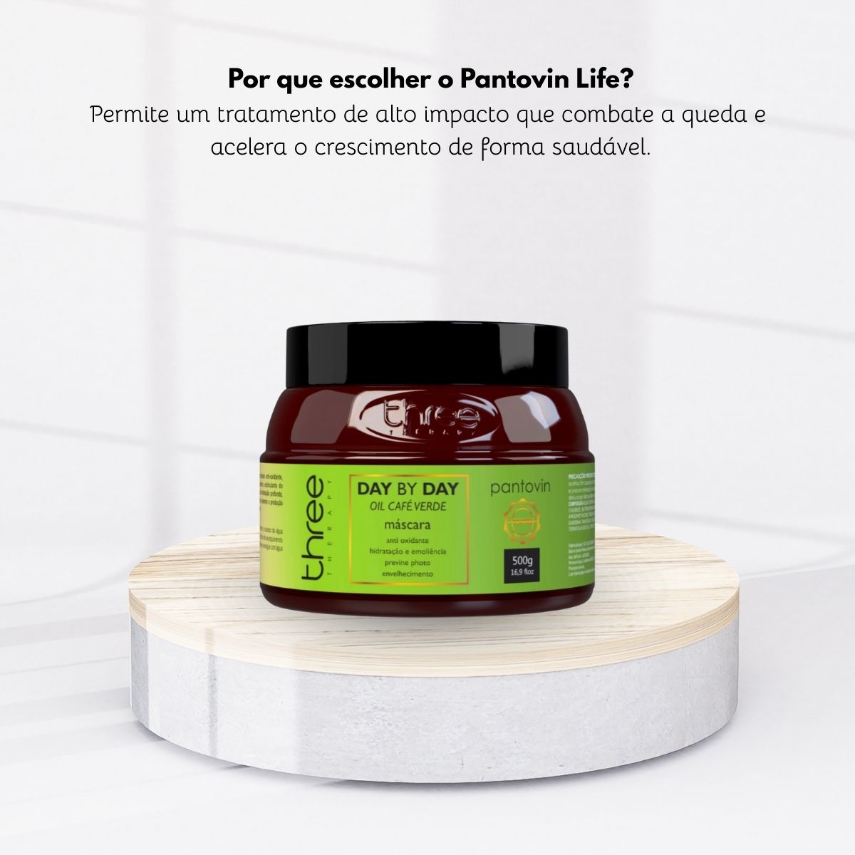 Máscara Three Therapy Day by Day Café Verde Oil 500 g