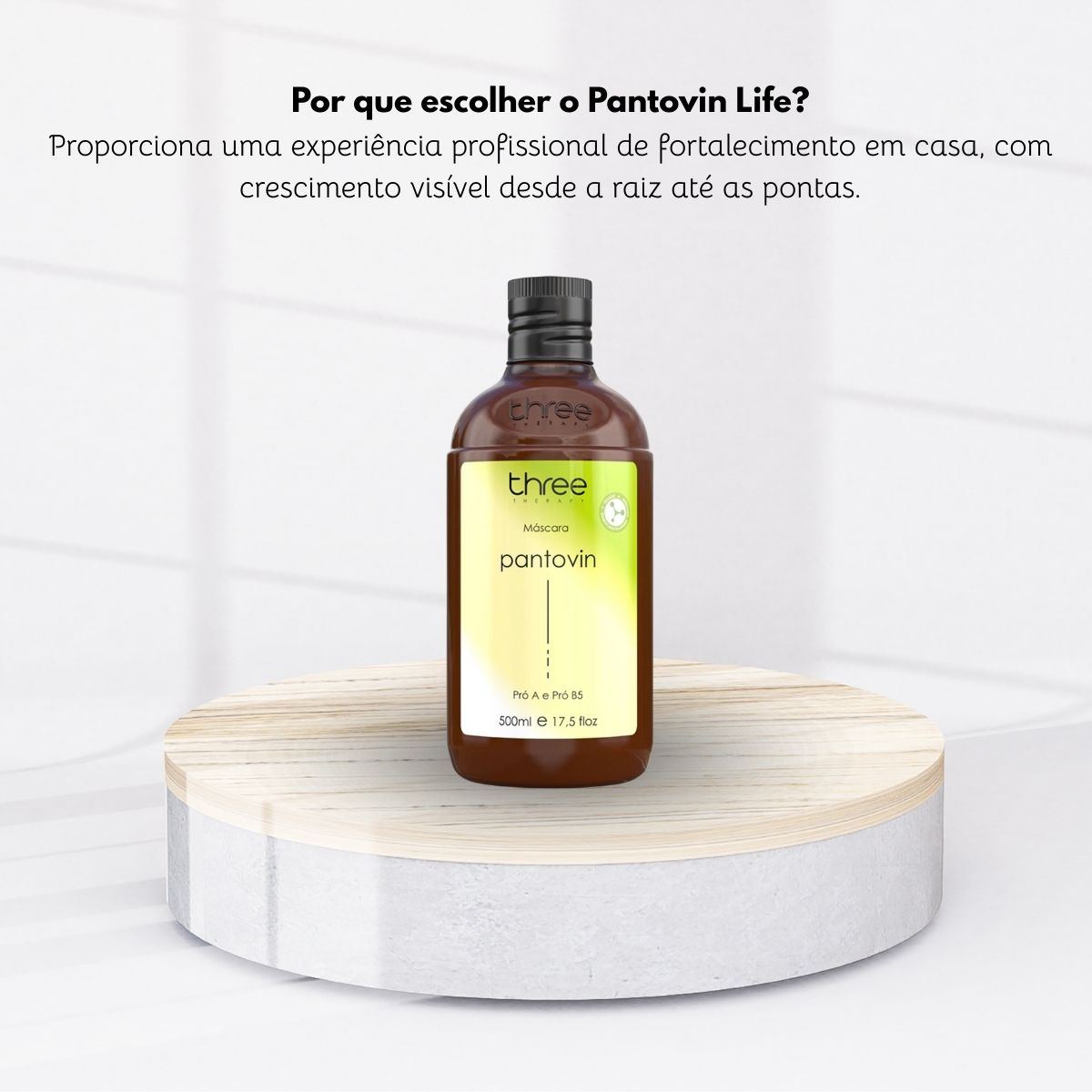 Máscara Three Therapy Pantovin Crescimento Capilar 500 ml