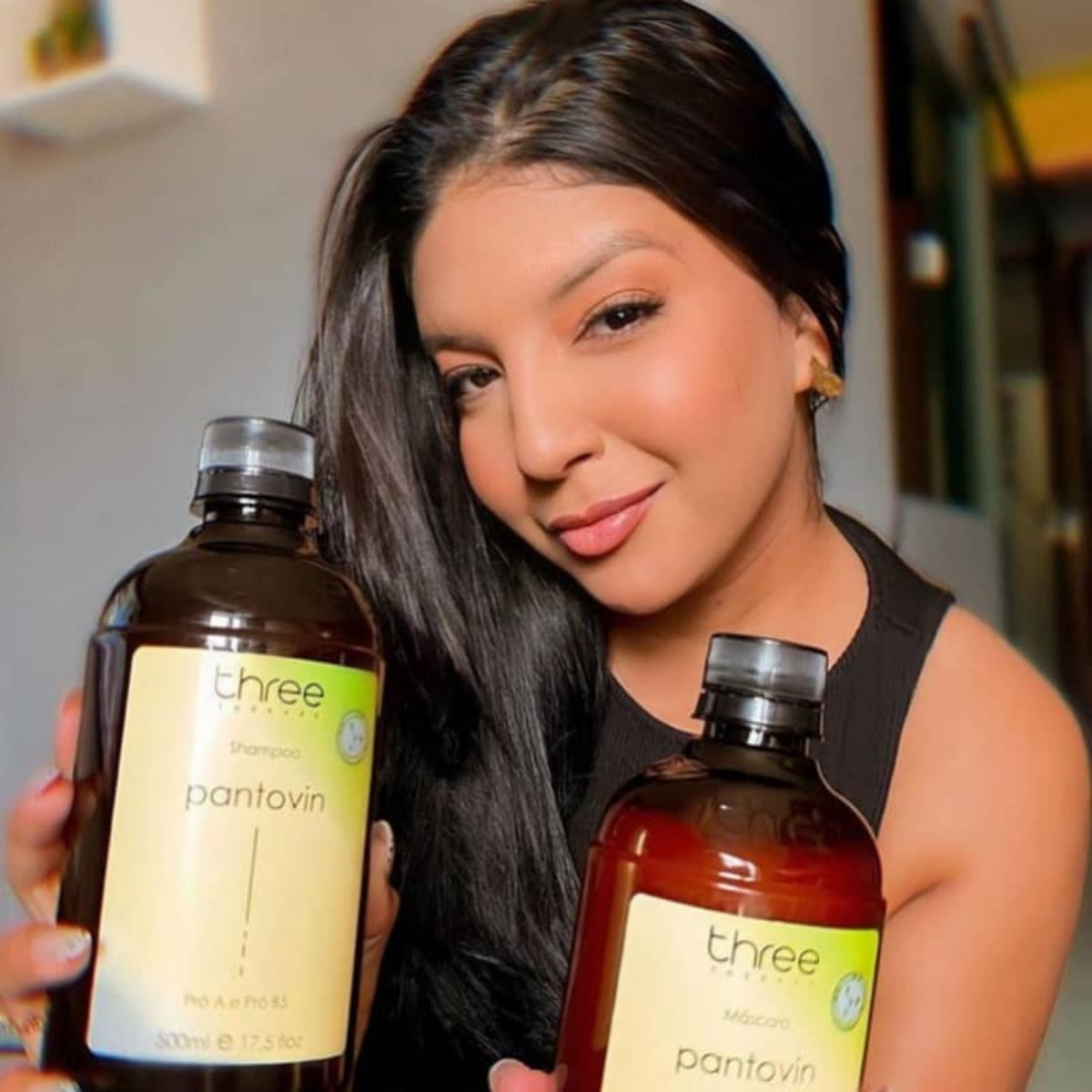 Shampoo Three Therapy Pantovin Crescimento Capilar 500 ml