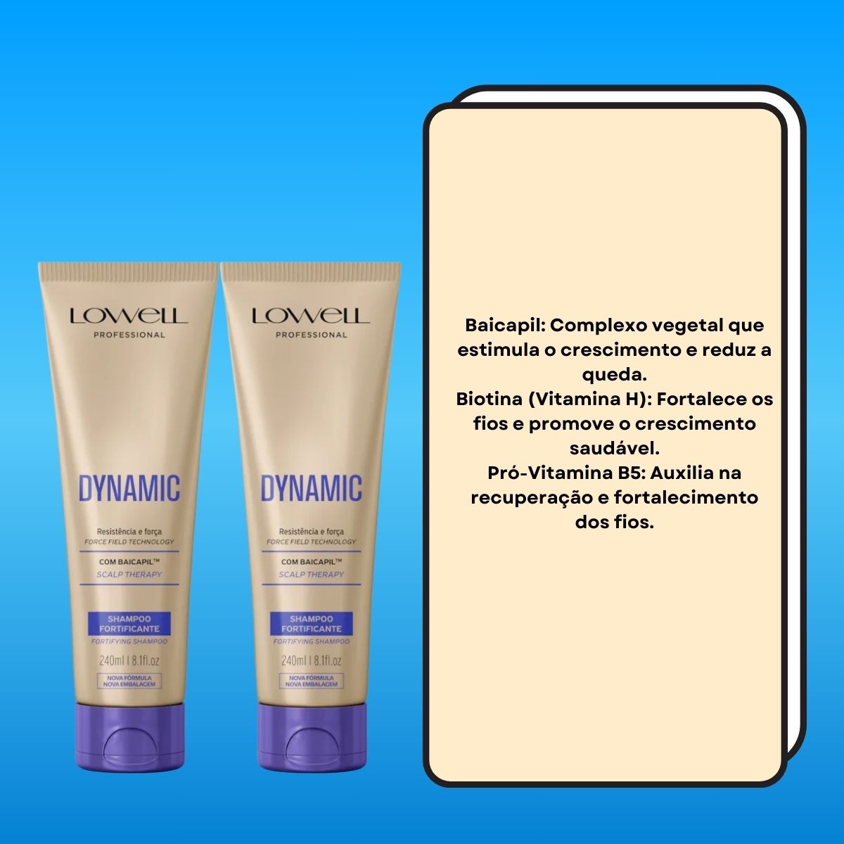 Kit Lowell Dynamic 2 Shampoo Fortificante 240 ml