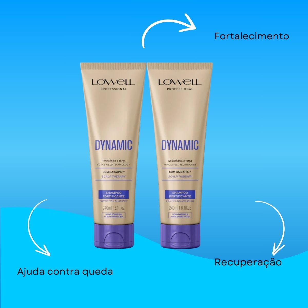 Kit Lowell Dynamic 2 Shampoo Fortificante 240 ml