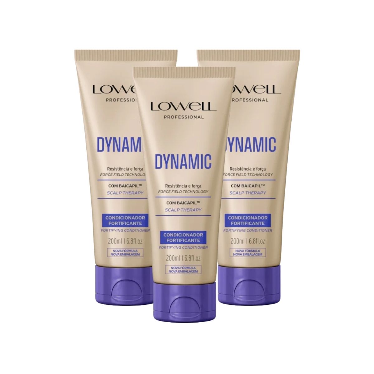 Kit Lowell Dynamic 3 Condicionadores Fortificante 200 ml