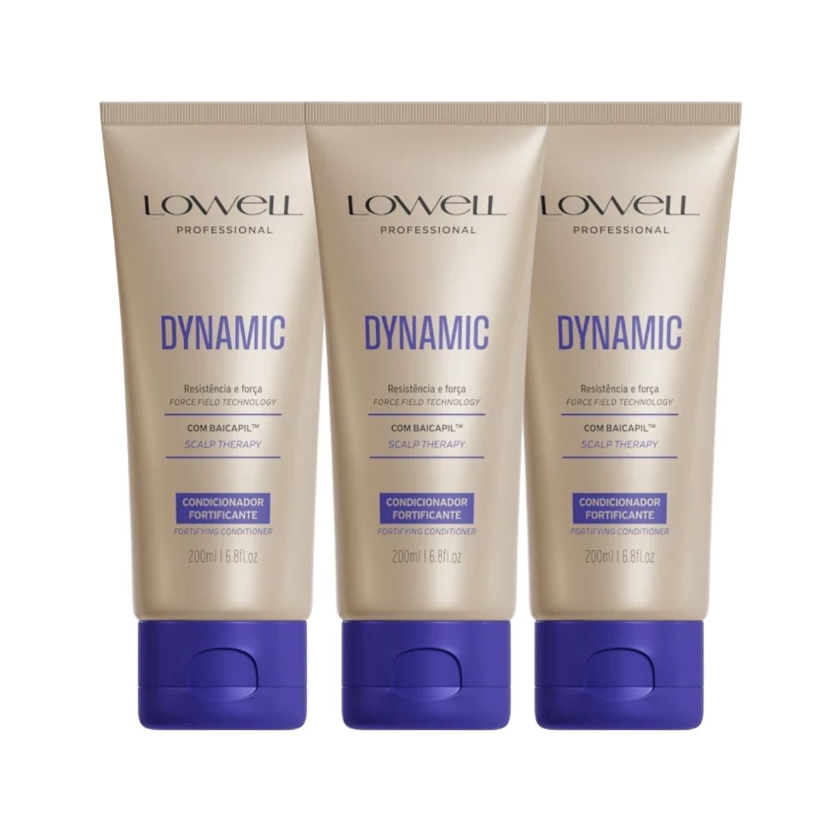Kit Lowell Dynamic 3 Condicionadores Fortificante 200 ml