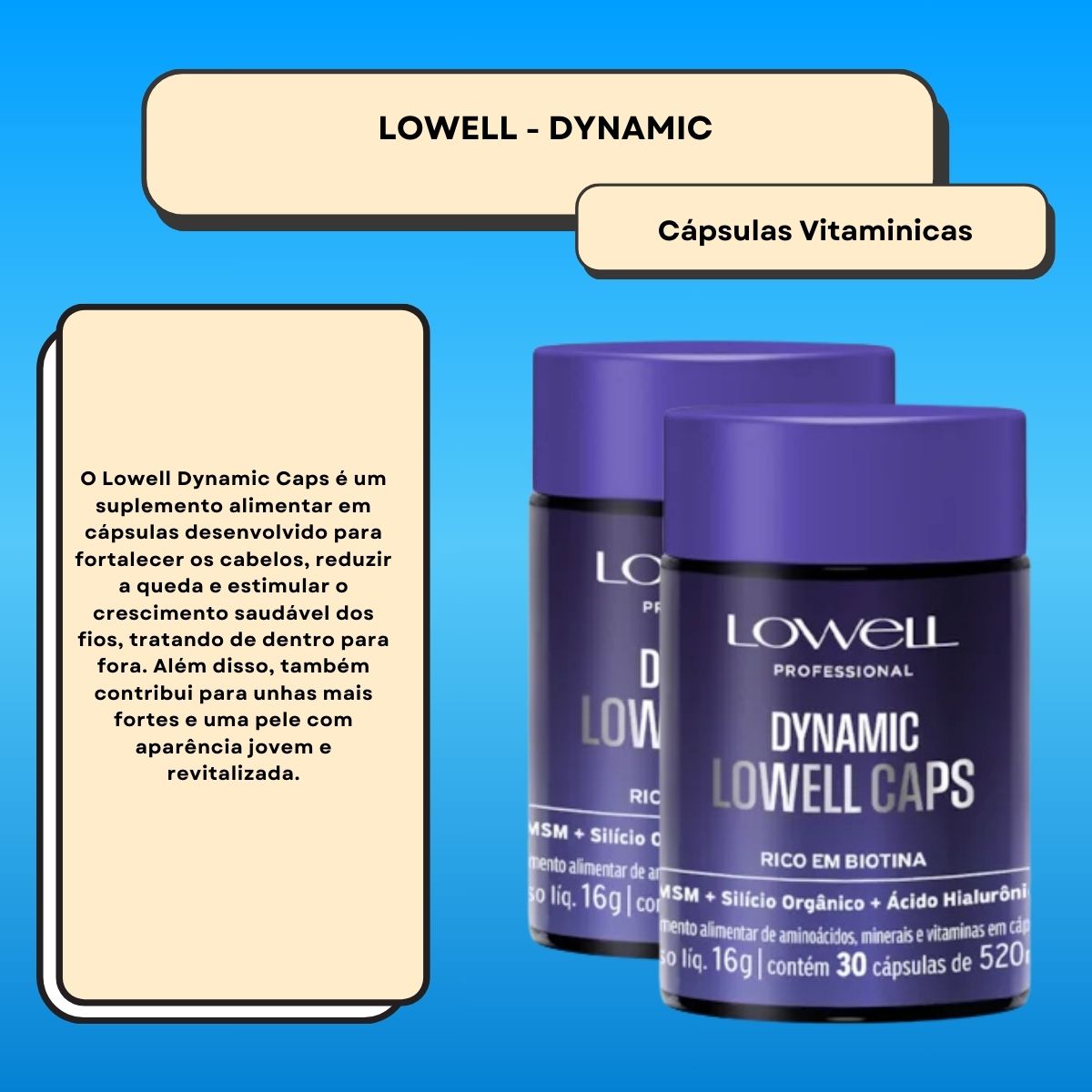 Kit Lowell Dynamic 2 Suplemento 30 Cápsulas