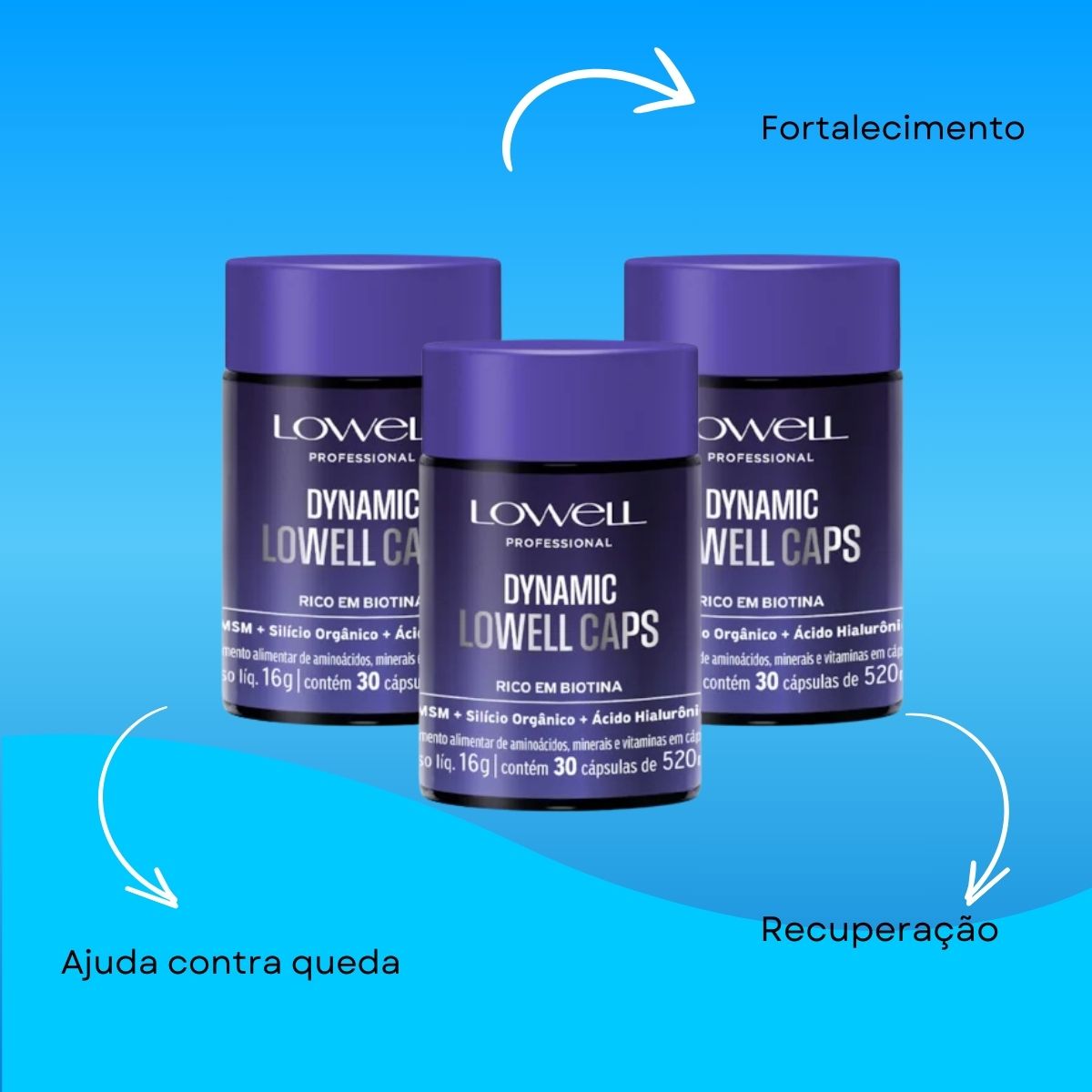Kit Lowell Dynamic 3 Suplemento 30 Cápsulas