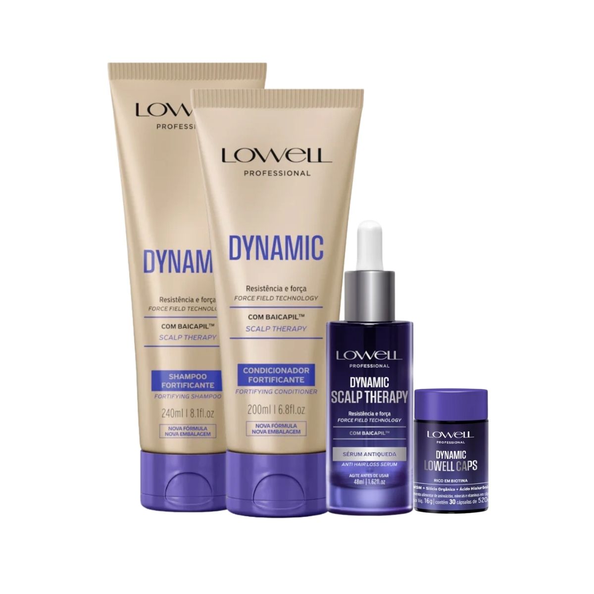 Kit Lowell Dynamic Fortificante (4 Produtos)
