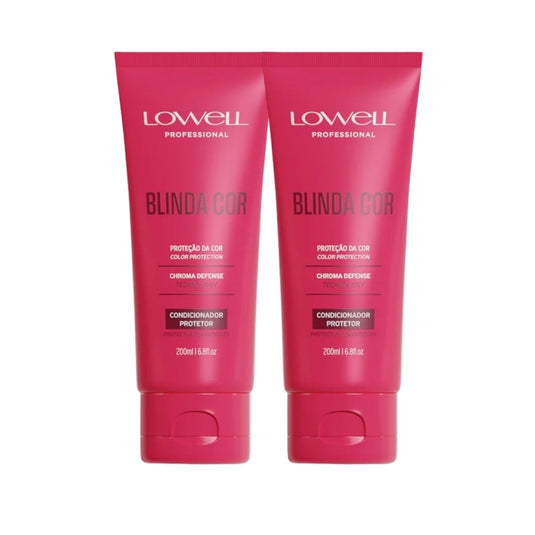 Kit Lowell Blinda Cor 2 Condicionador Protetor 200 ml