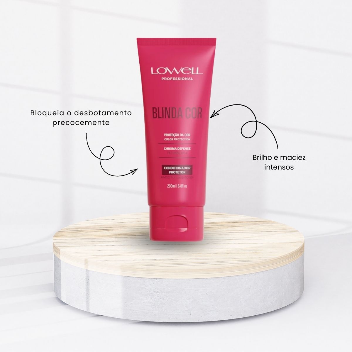 Kit Lowell Blinda Cor 3 Condicionador Protetor 200 ml
