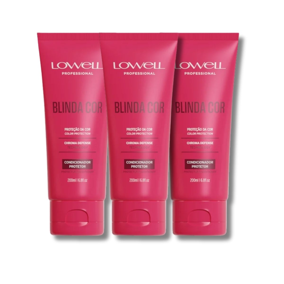 Kit Lowell Blinda Cor 3 Condicionador Protetor 200 ml