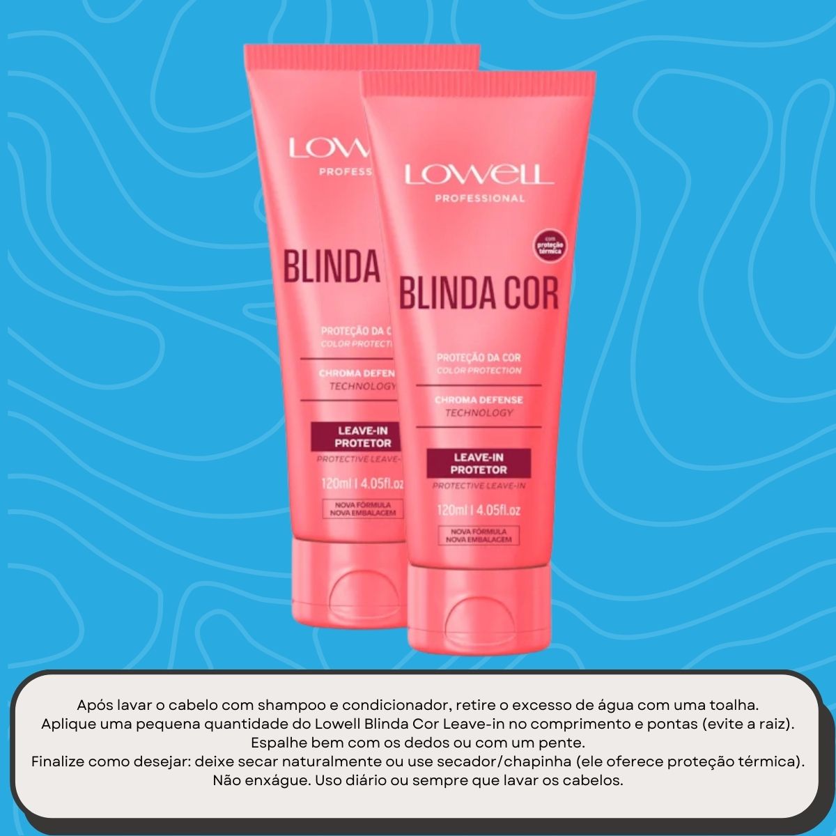 Kit Lowell Blinda Cor 2 Leave-in Protetor 120 ml