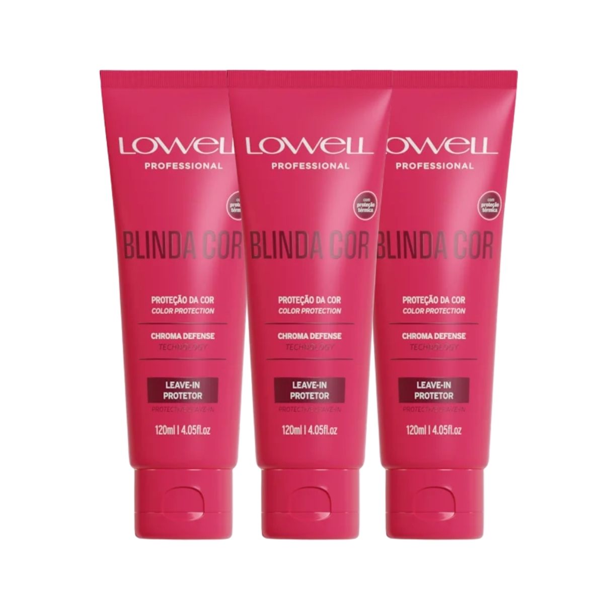 Kit Lowell Blinda Cor 3 Leave-in Protetor 120 ml