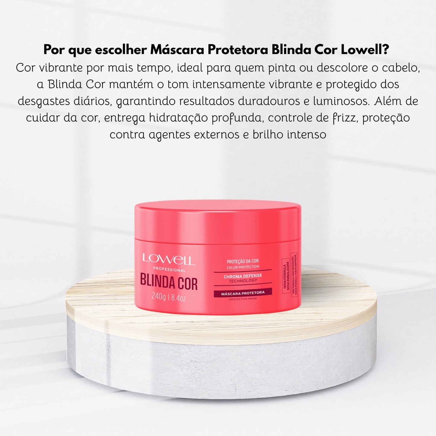 Máscara Lowell Blinda Cor Protetora 240 g