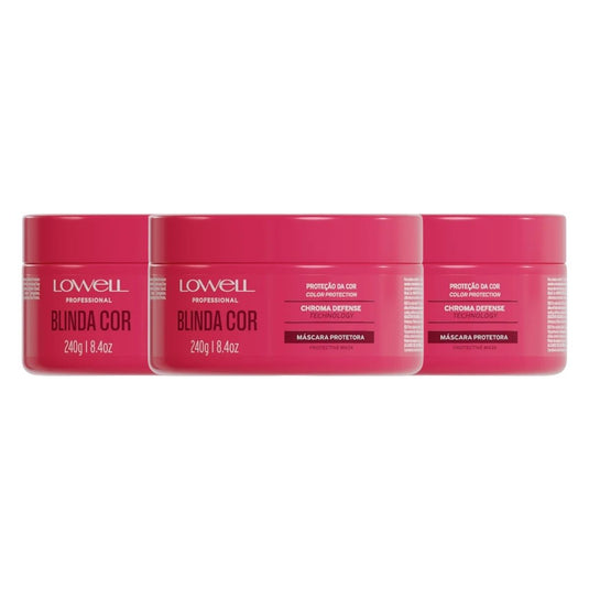 Kit Lowell Blinda Cor 3 Máscara Protetora 240 g
