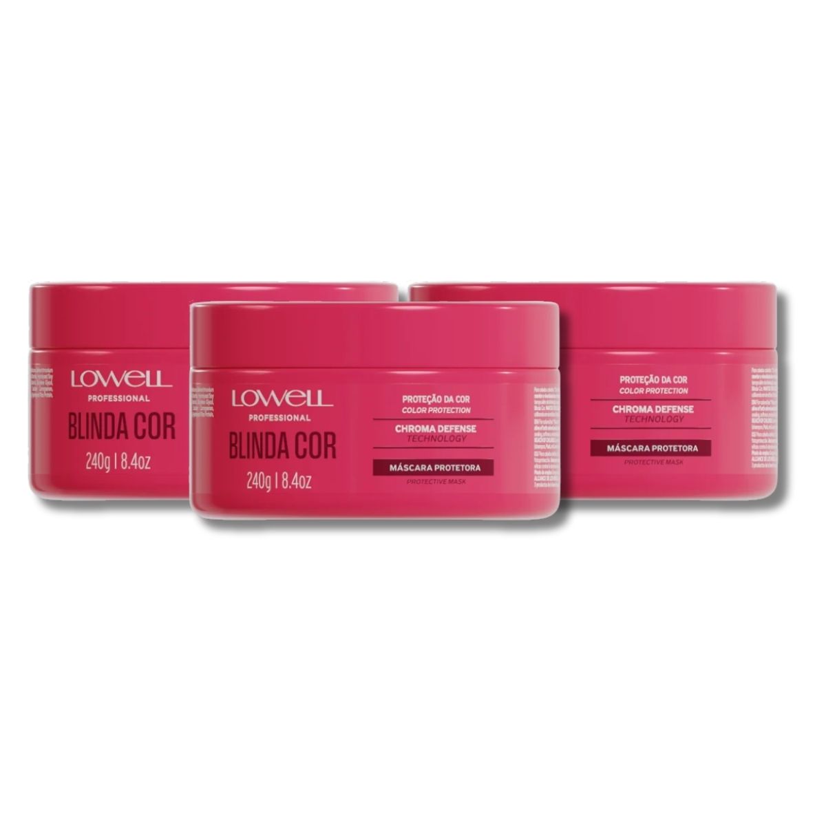 Kit Lowell Blinda Cor 3 Máscara Protetora 240 g