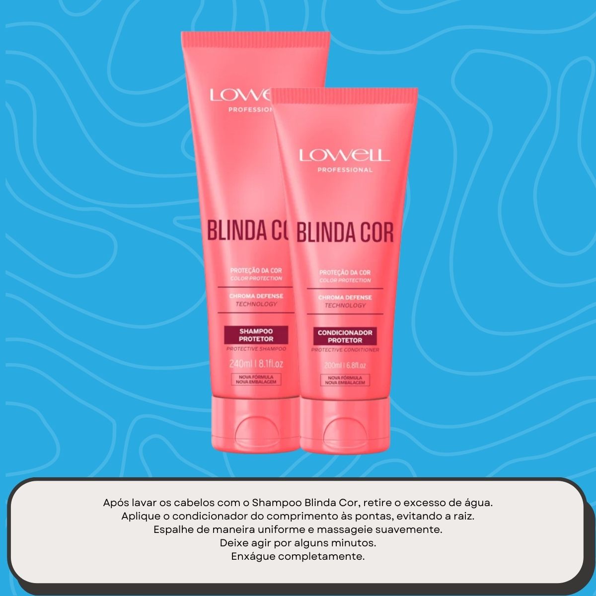 Kit Lowell Blinda Cor Shampoo e Condicionador Protetor