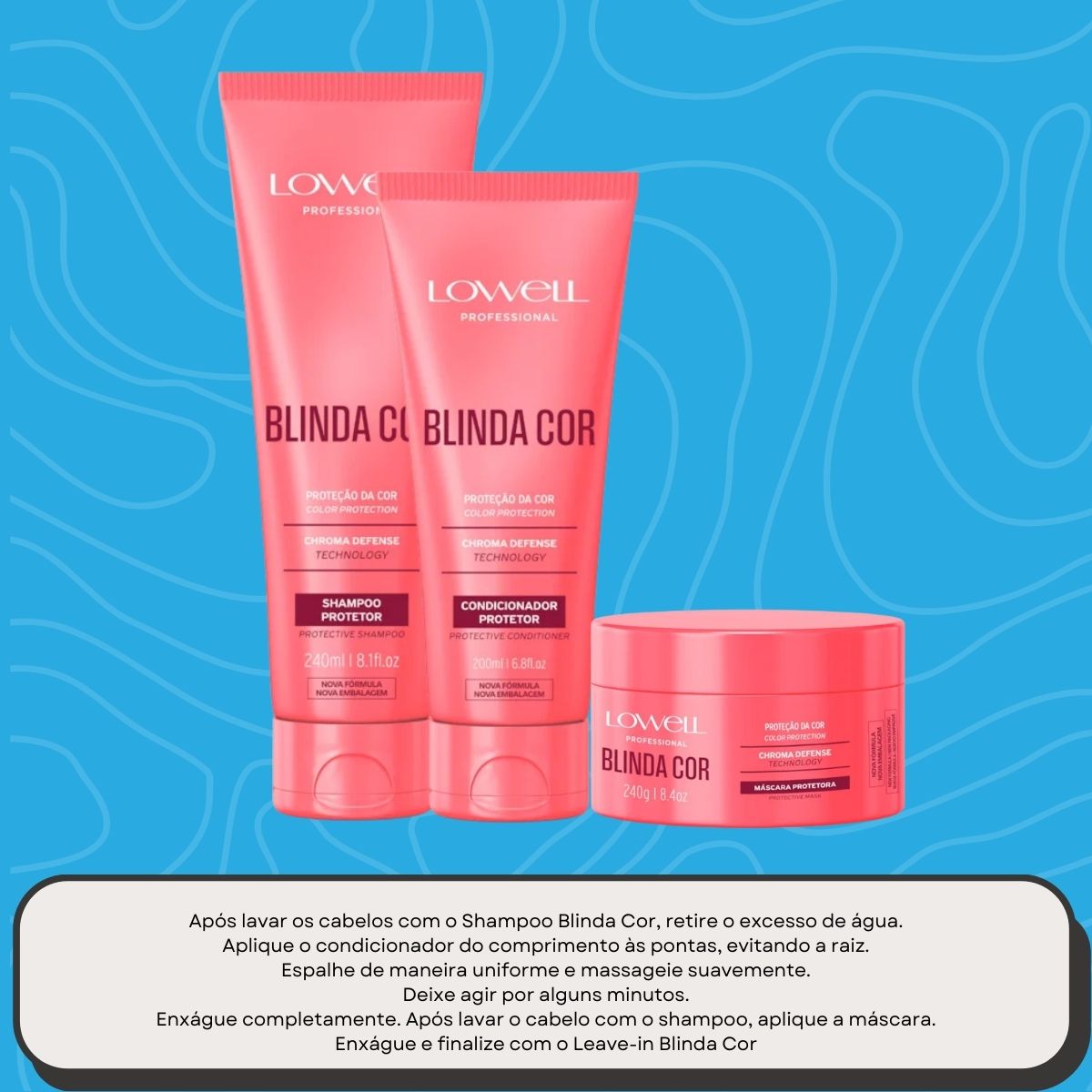 Kit Lowell Blinda Cor Protetor (3 Produtos)