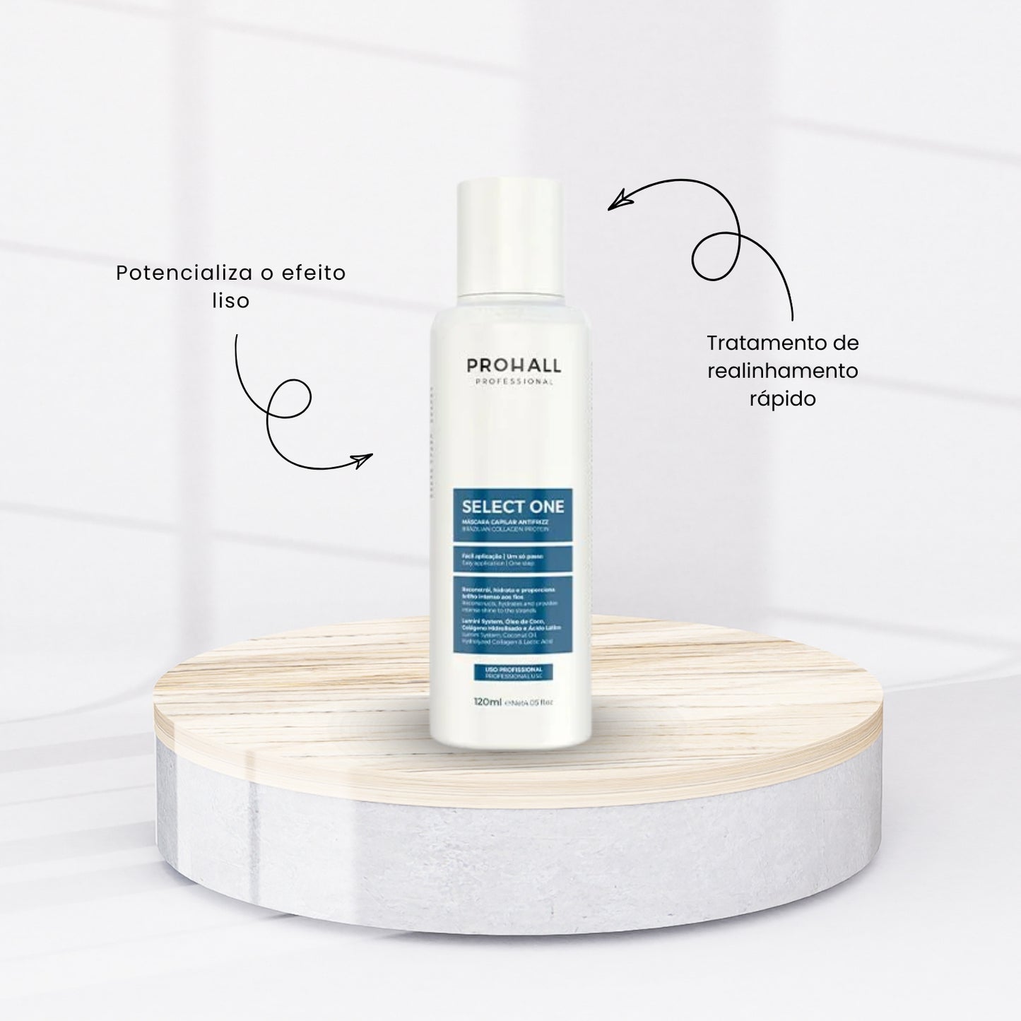 Progressiva Prohall Select One Realinhamento Térmico Máscara 120 ml