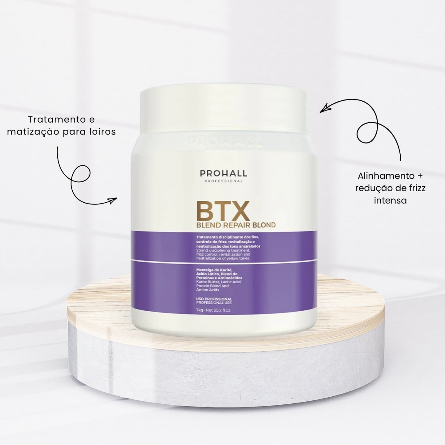 Botox Capilar Capilar Prohall Tratamento Btx Blend Repair Blond 1 Kg