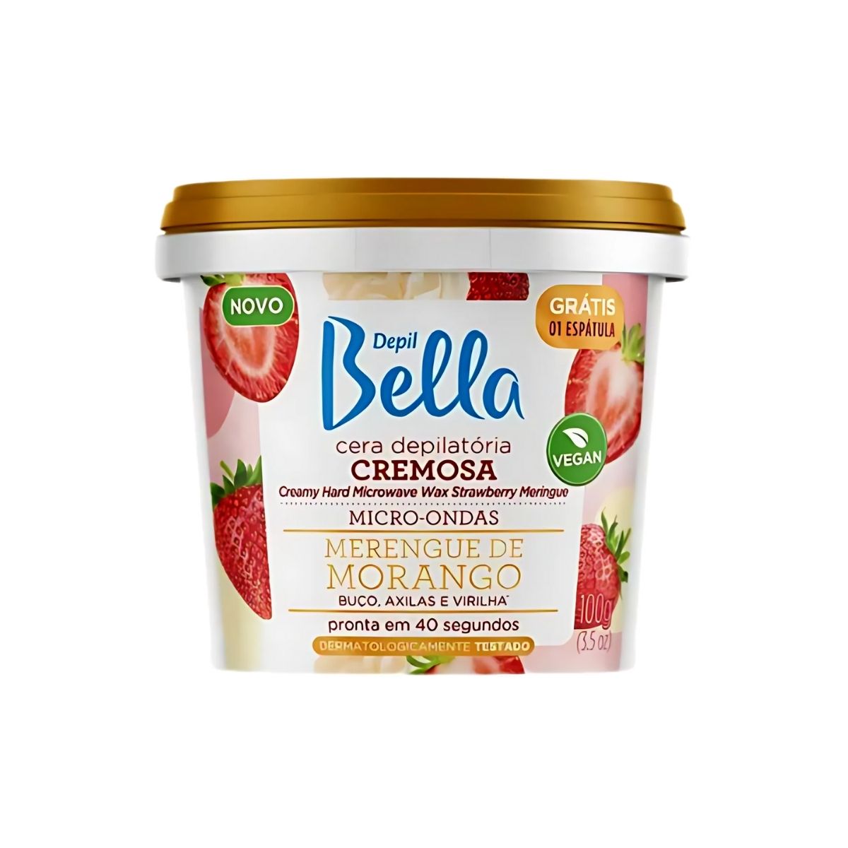 Cera Depilatória Depil Bella Micro-Ondas Morango 100 g