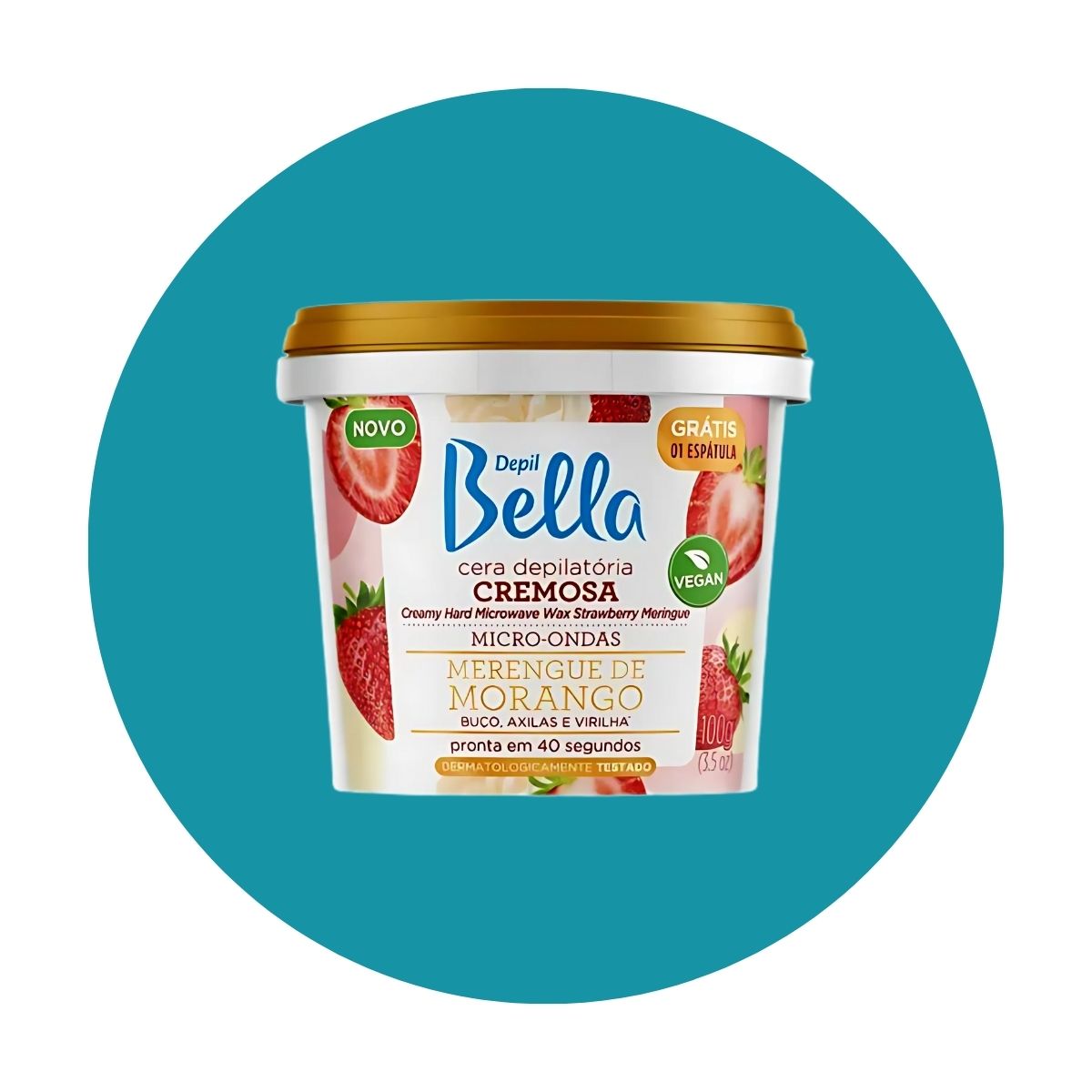 Cera Depilatória Depil Bella Micro-Ondas Morango 100 g
