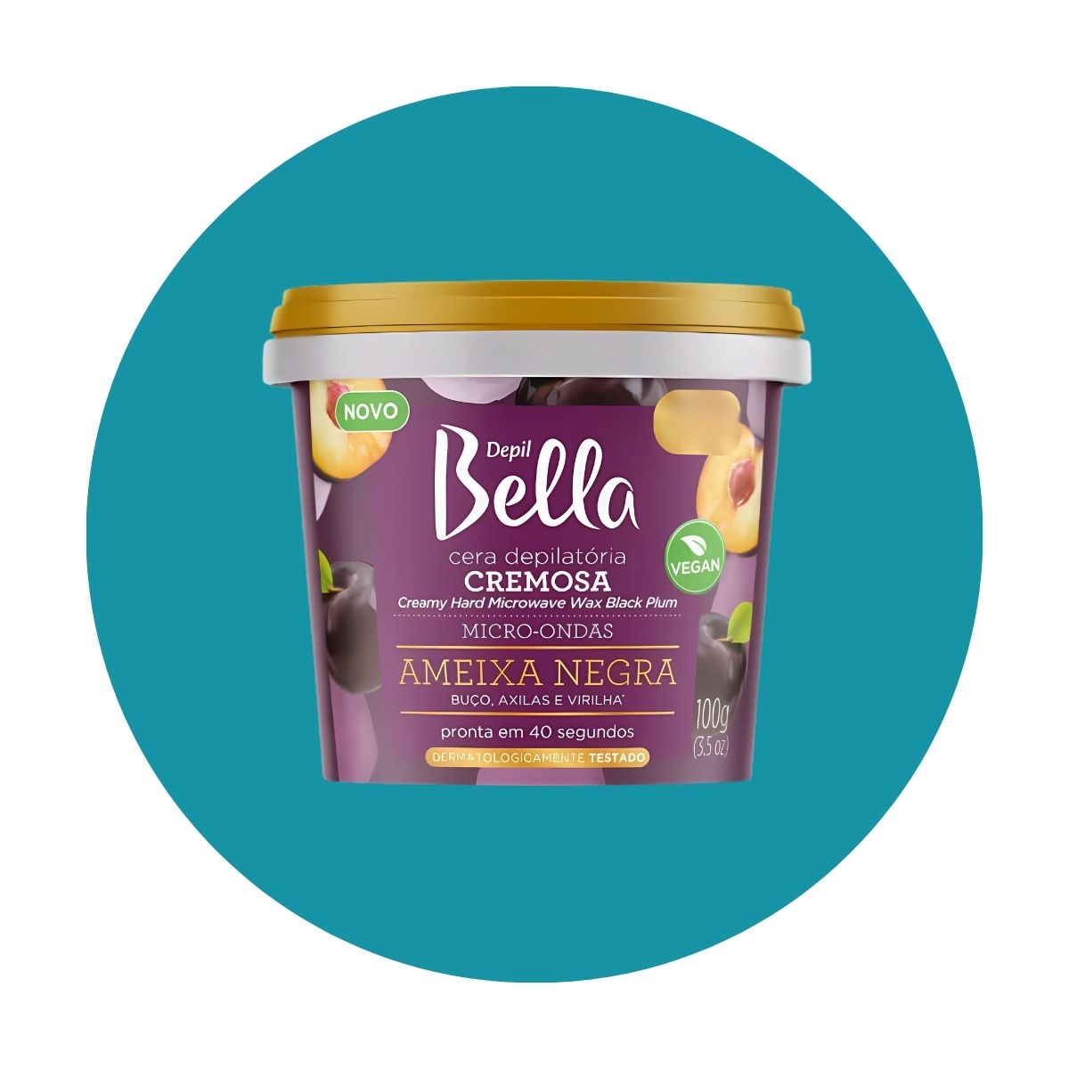Cera Depilatória Depil Bella Micro-Ondas Ameixa Negra 100 g