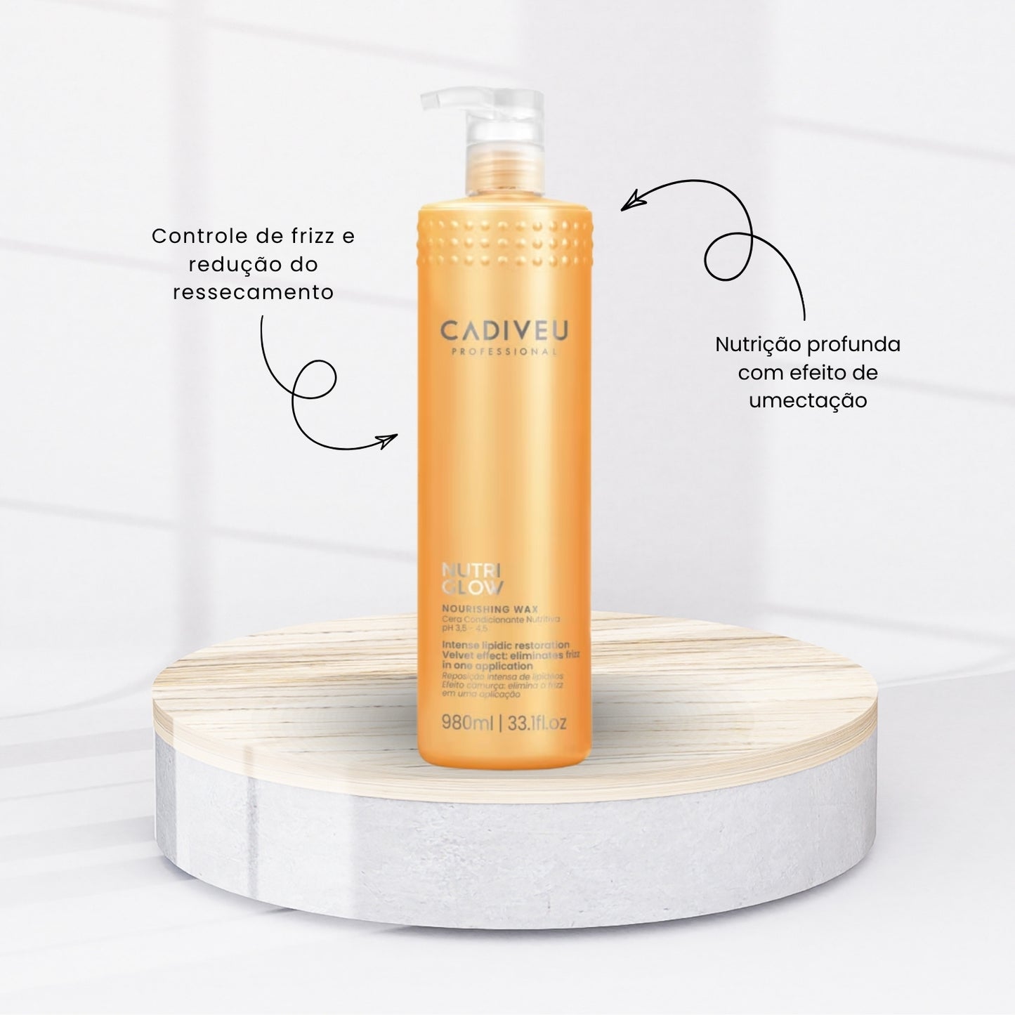 Cadiveu Nutri Glow Nourishing Wax Cera Condicionante 980ml