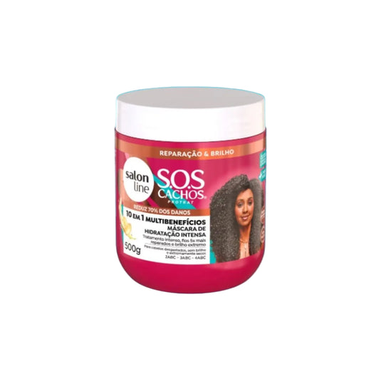 Kit Salon Line S.O.S Cachos 10 em 1 3 Máscara para Cabelo Cacheado 500 g