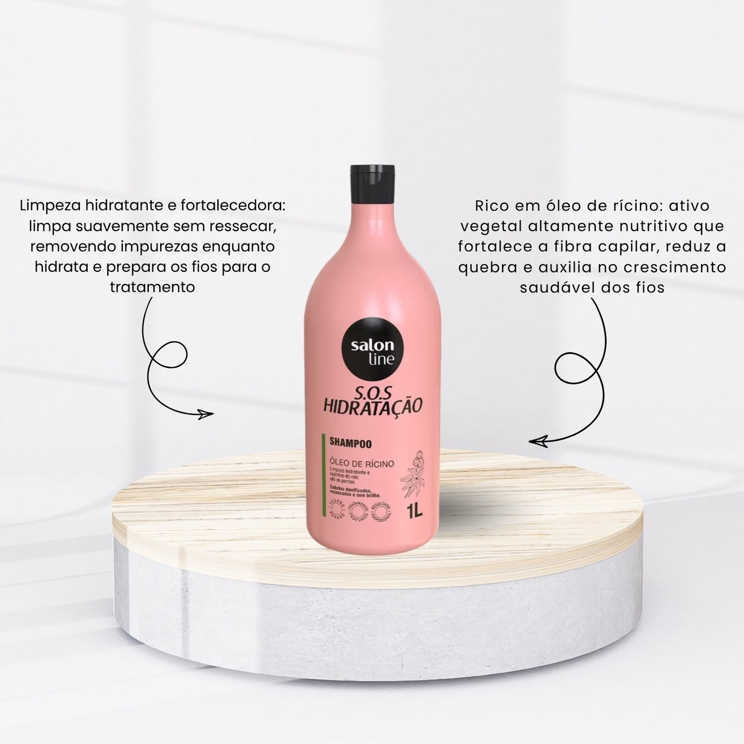 Kit Salon Line S.O.S Hidratação Shampoo e Condicionador 1 Litro