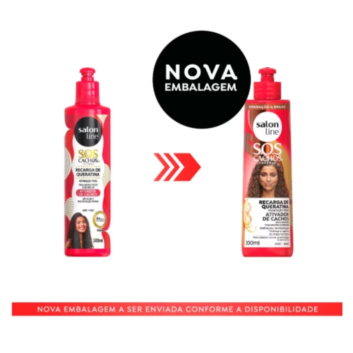 Salon Line S.O.S Cachos Ativador Queratina Reparação 300ml