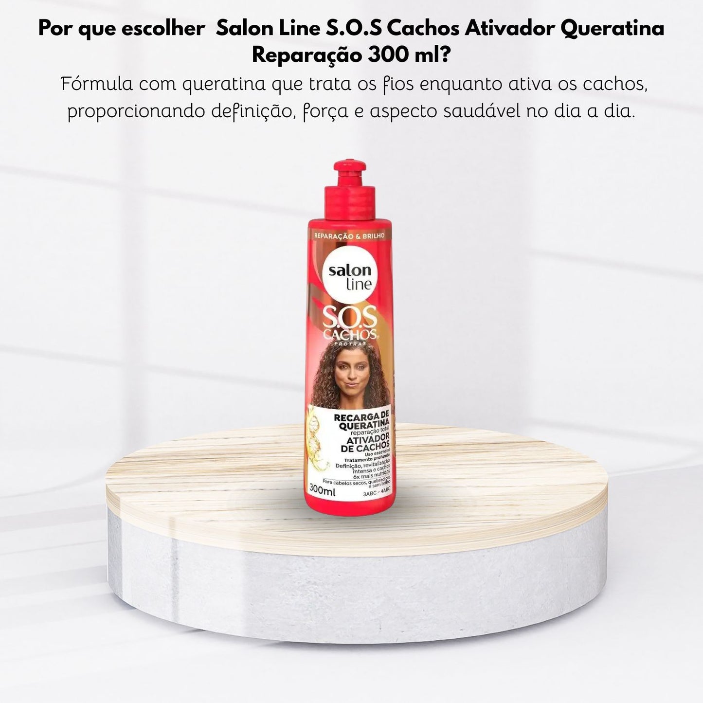 Salon Line S.O.S Cachos Ativador Queratina Reparação 300ml