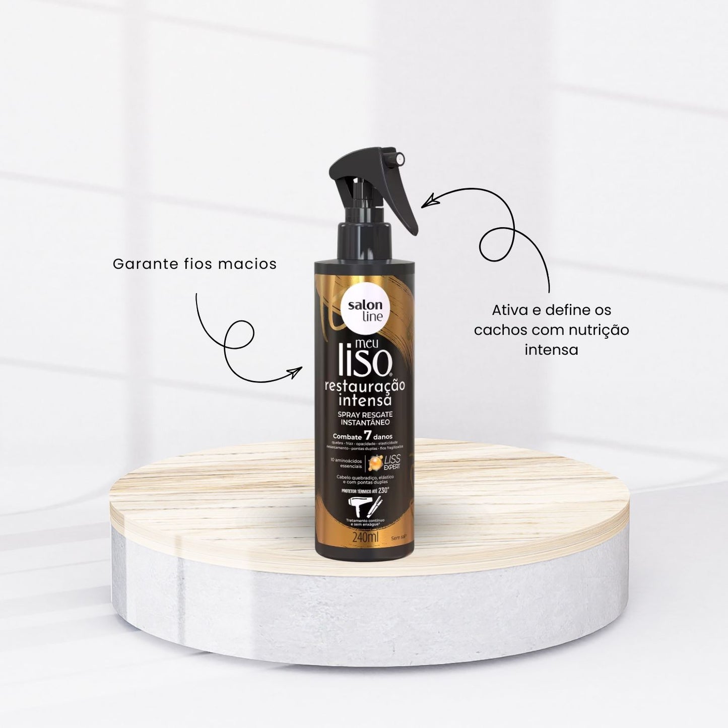 Salon Line Meu Liso Spray Resgate Restauração Intensa 240ml