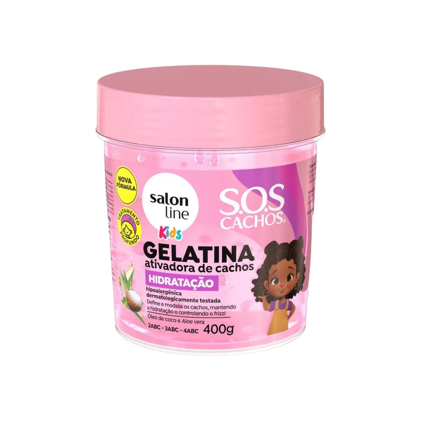 Salon Line S.O.S Cachos Kids Hidratação Gelatina 400g