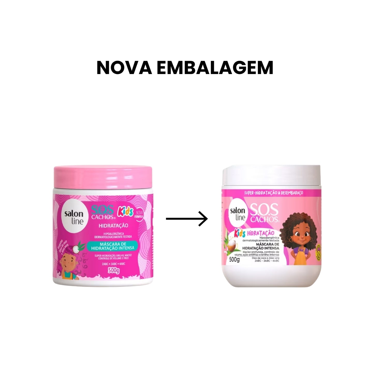 Salon Line S.O.S Cachos Kids Hidratação Gelatina 400g