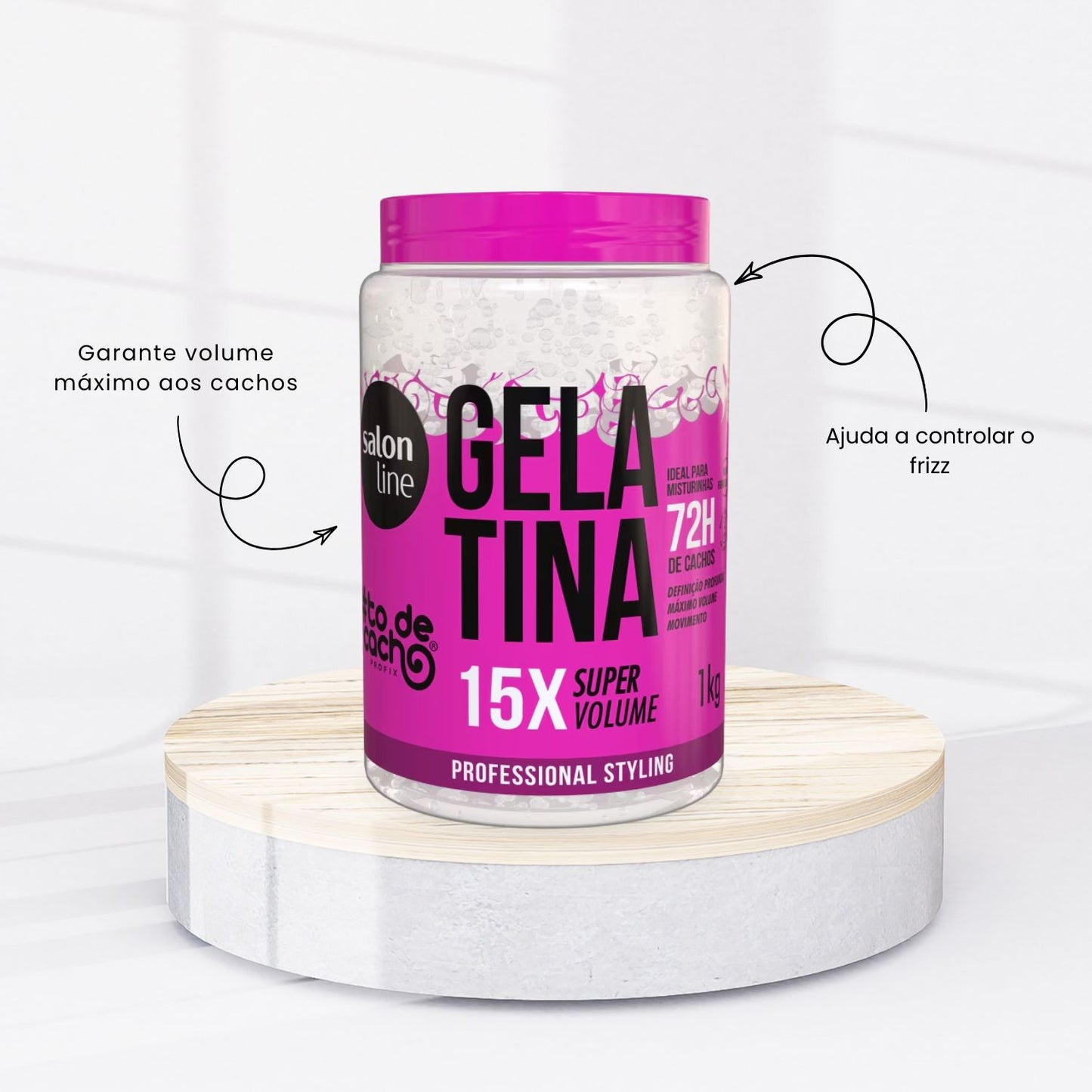 Gelatina de Cachos Salon Line #todecacho Super Volume para Cabelo Cacheado 1 Kg