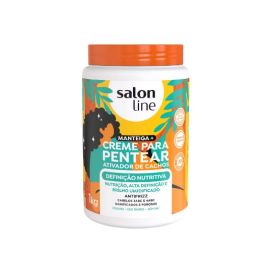 Creme de Pentear Salon Line Manteiga Ativador de Cachos Creme para Cabelo Cacheado 1 Kg