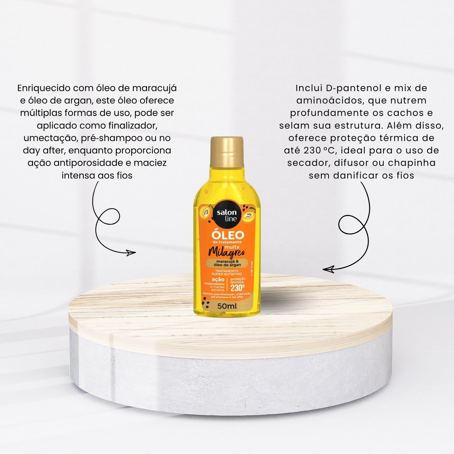 Oleo Salon Line Cachos dos Sonhos Multy Maracujá para Cabelo Cacheado 55 ml