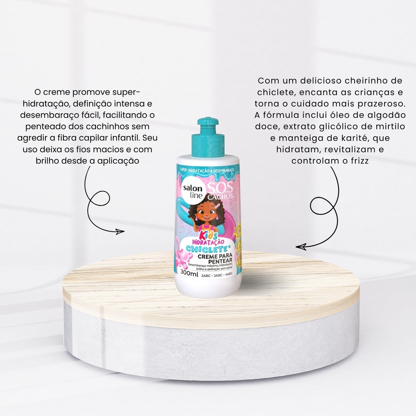 Salon Line S.O.S Cachos kids Chiclete Aivador 300ml