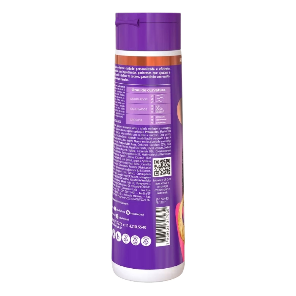 Shampoo Salon Line S.O.S Cachos Super Oleos para Cabelo Cacheado 300ml