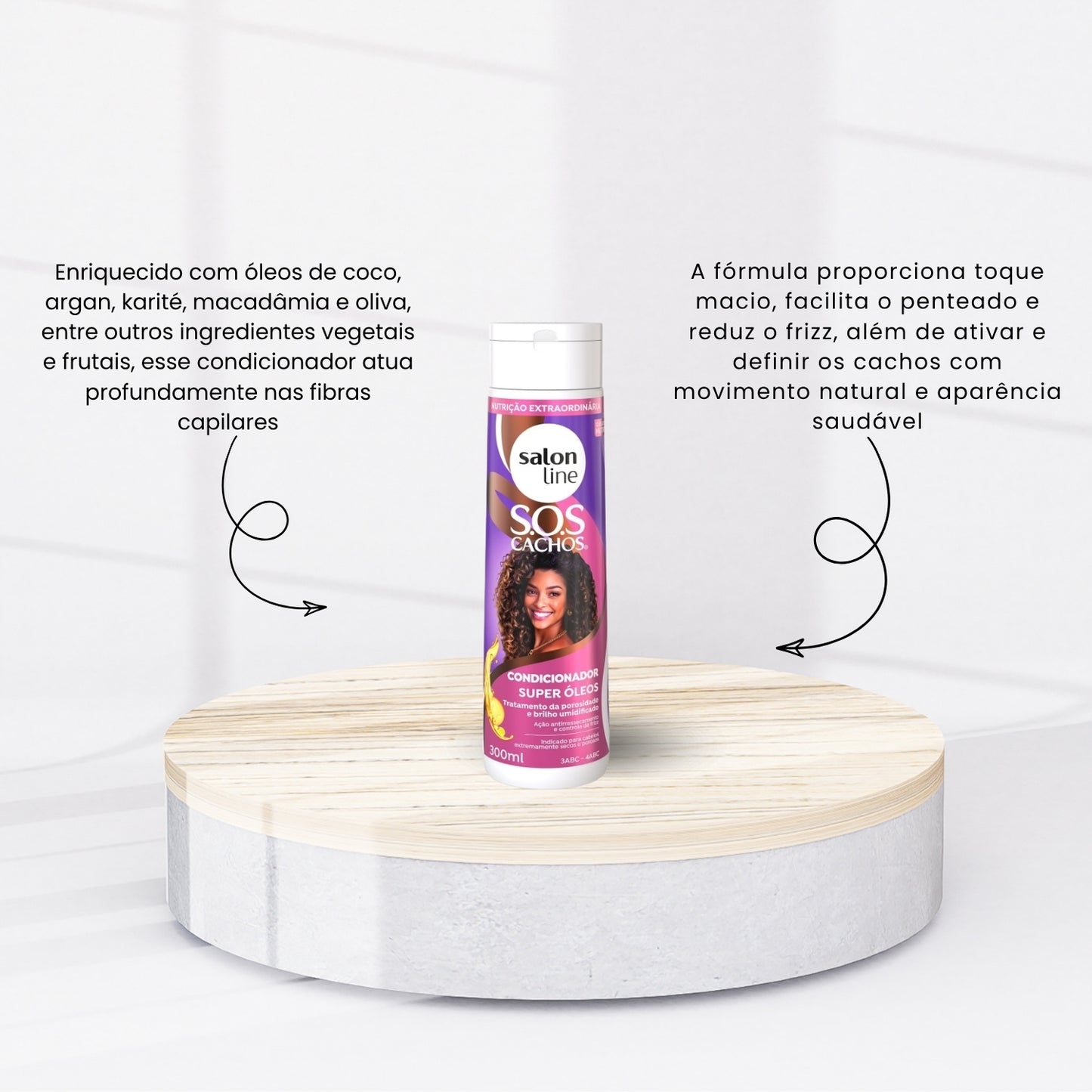 Condicionador Salon Line S.O.S Cachos Super Oleos Cabelo Cacheado 300 ml