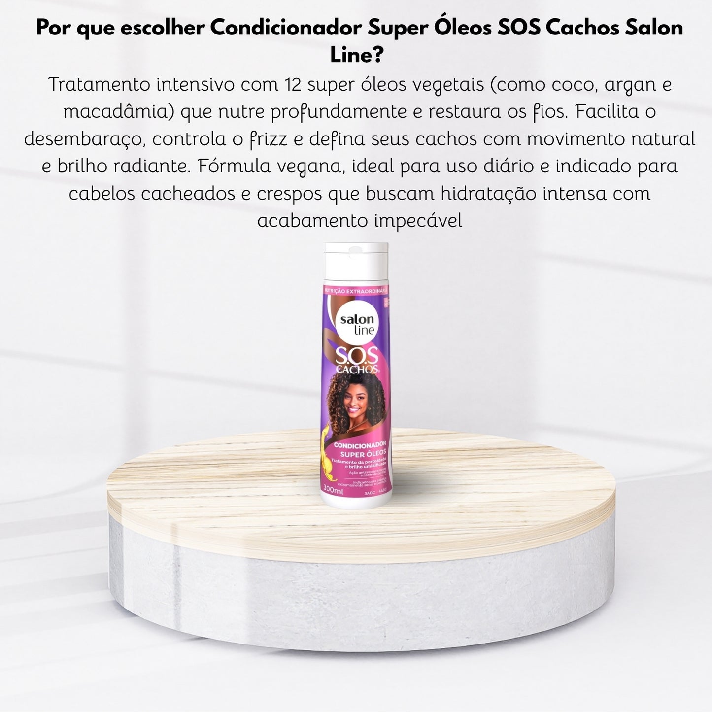 Condicionador Salon Line S.O.S Cachos Super Oleos Cabelo Cacheado 300 ml
