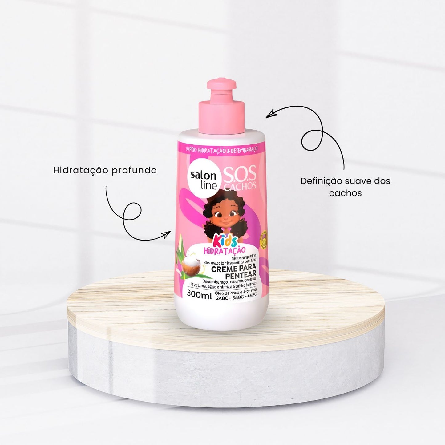 Salon Line S.O.S Cachos Kids Hidratação Creme 300ml