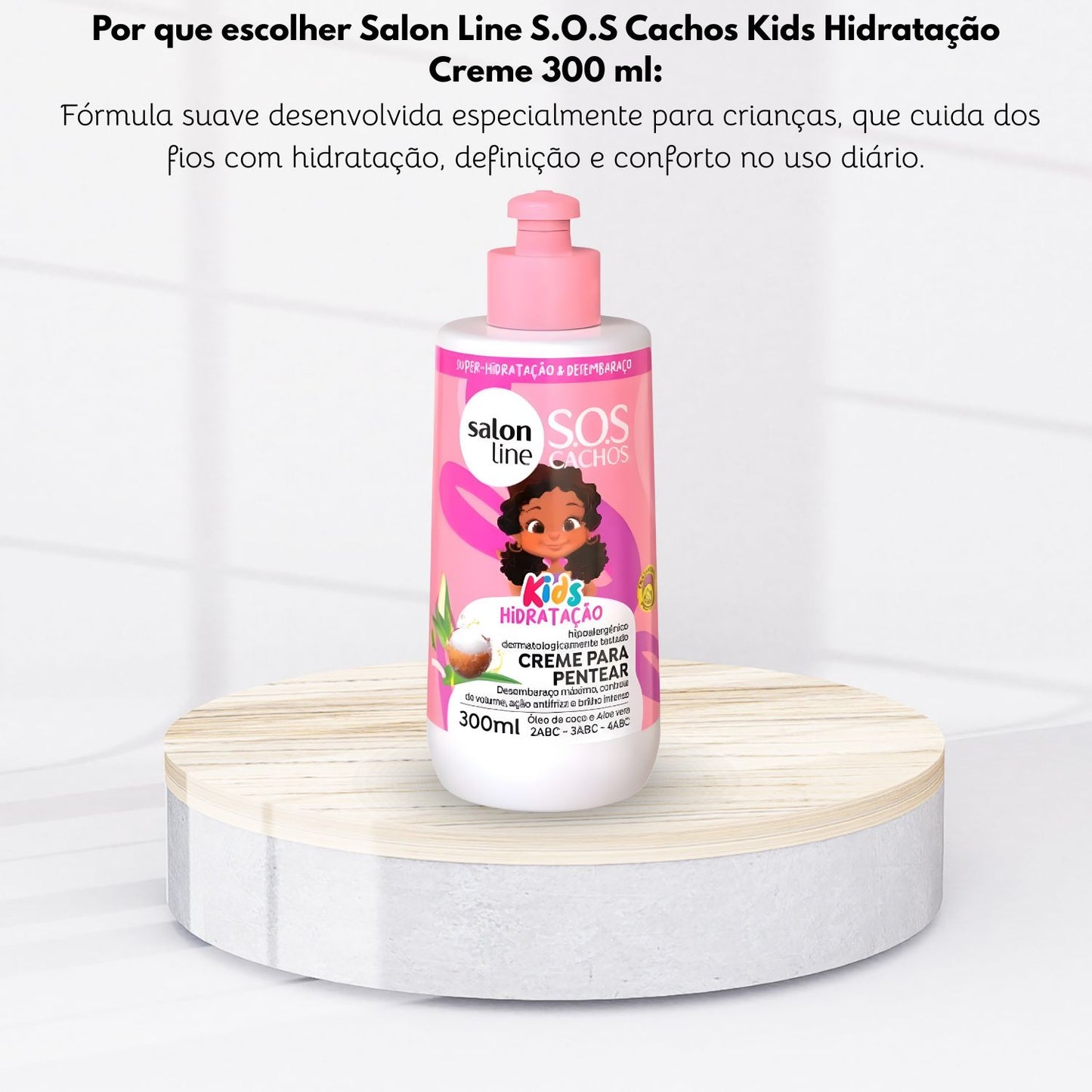Salon Line S.O.S Cachos Kids Hidratação Creme 300ml