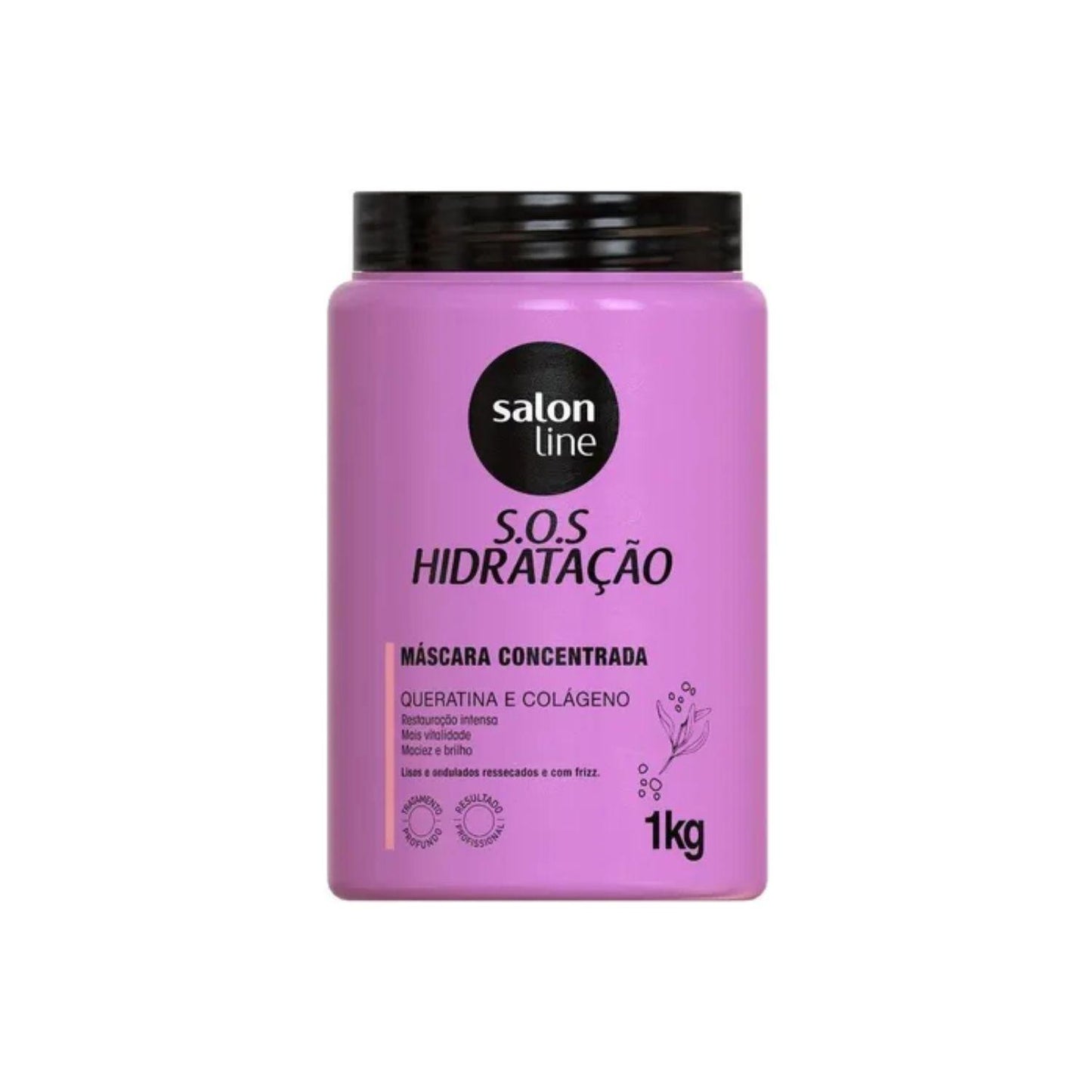 Máscara Salon Line S.O.S Máscara de Hidratação Queratina e Colágeno 1 Kg
