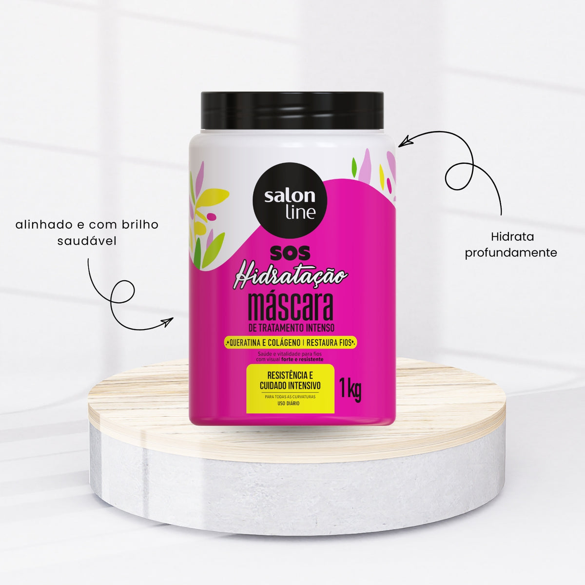 Máscara Salon Line S.O.S Máscara de Hidratação Queratina e Colágeno 1 Kg