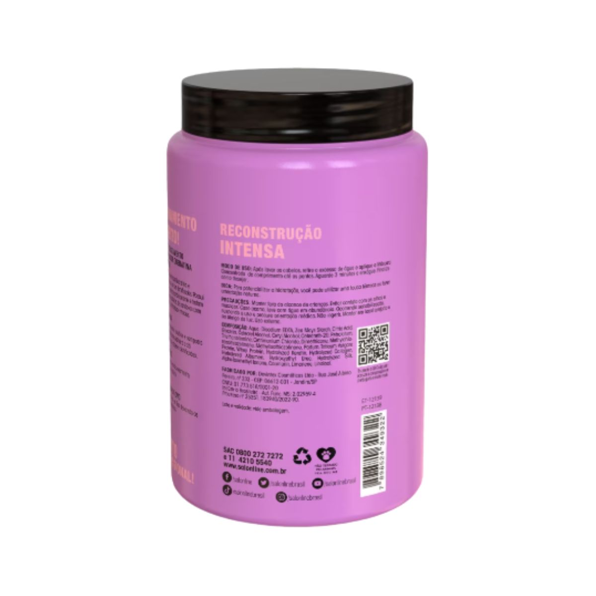 Máscara Salon Line S.O.S Máscara de Hidratação Queratina e Colágeno 1 Kg