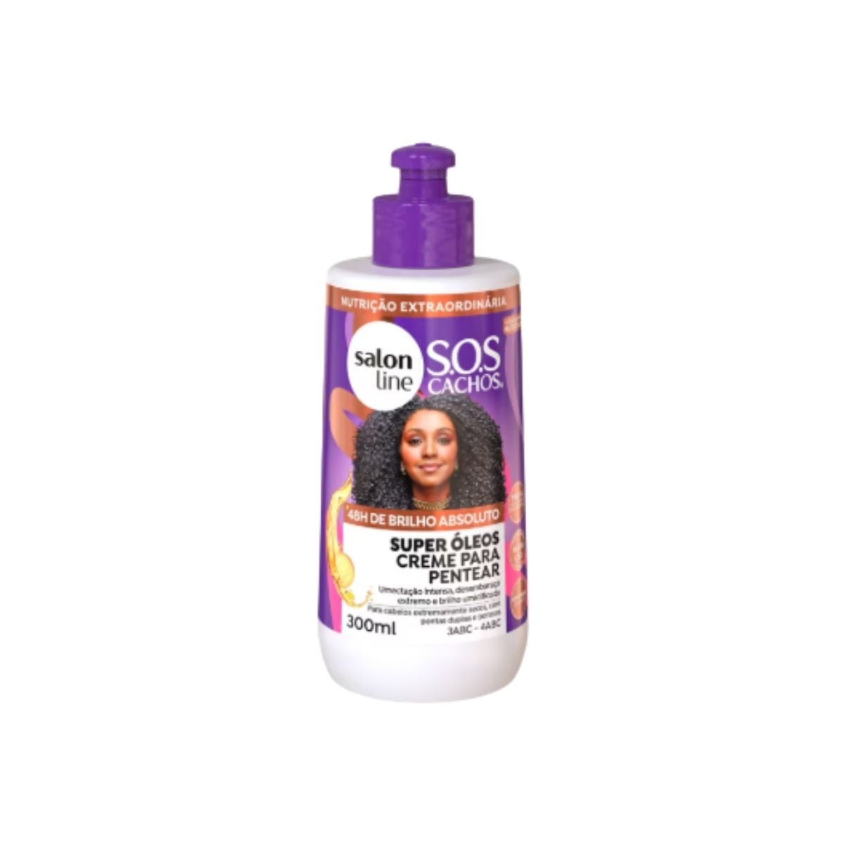 Creme de Pentear Salon Line S.O.S Cachos Super Oleos para Cabelo Cacheado 300 ml