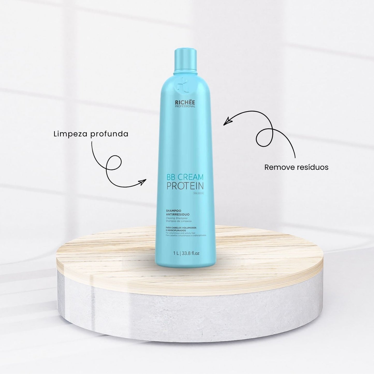 Shampoo Antirresíduo Richée BB Cream Protein 1 Litro