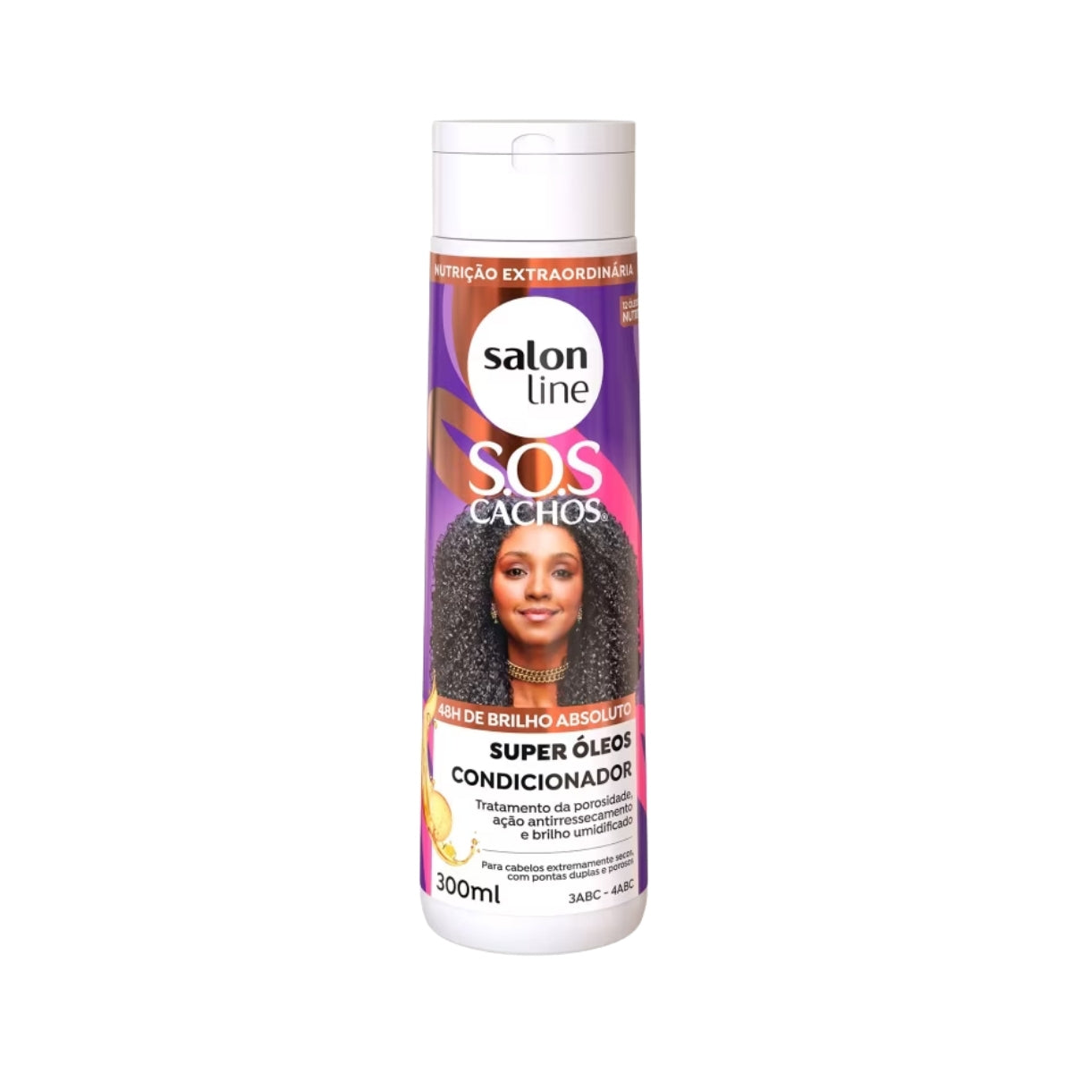 Kit Salon Line S.O.S Cachos Super Oleos 3 Condicionador para Cabelo Cacheado 300 ml