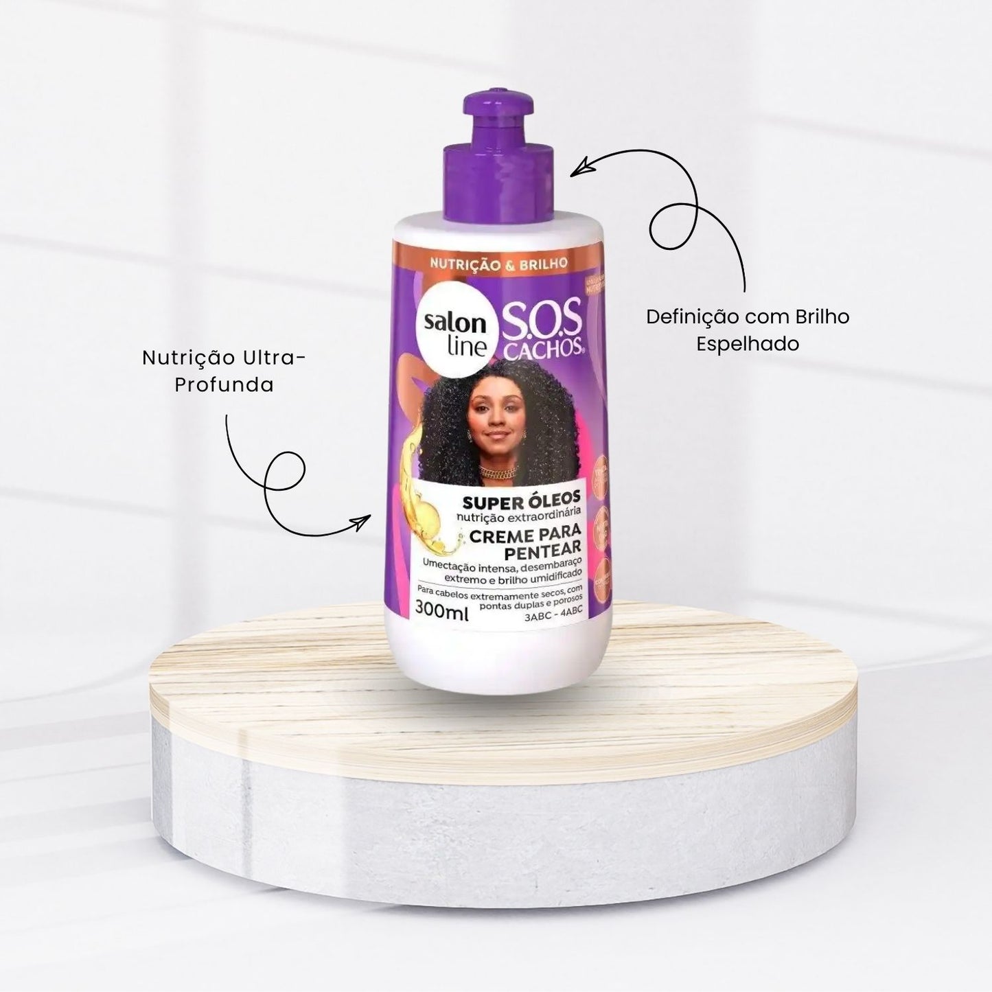 Kit Salon Line S.O.S Cachos Super Oleos 2 Creme para Cabelo Cacheado 300 ml