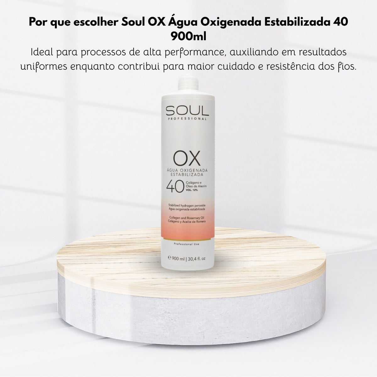 Agua Oxigenada Soul Professional Clareamento 40 Vol 900 ml